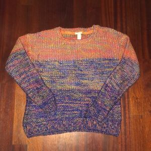 Forever 21 Colorful Knit Sweater Size L